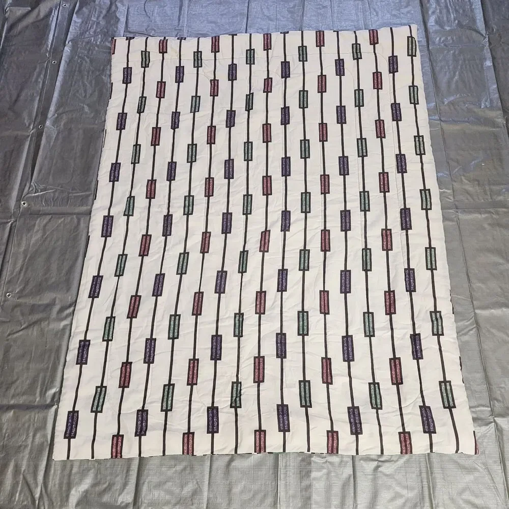 Twin Size Vintage Western Bedspread Chevron 1990s Cowboy Aztec Comforter Grandpa